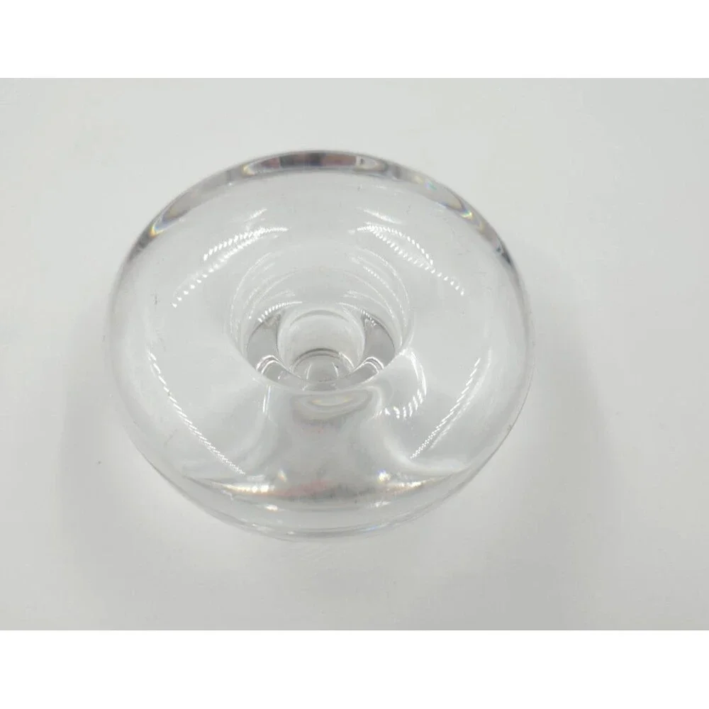Vintage Dansk Jens Candle Holder Heavy Clear Glass MCM Mid Century Modern